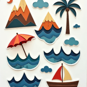 Mountains & Beaches - Sticker Sheet v8